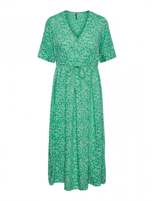 Pcnya vestido verde margaritas