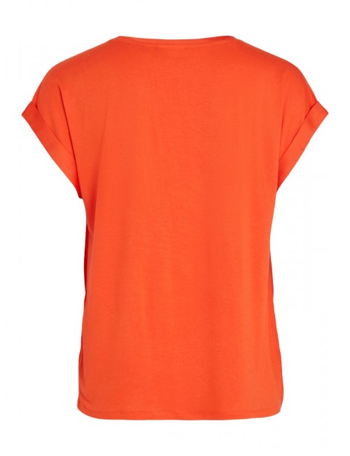 Viellette top satinado naranja