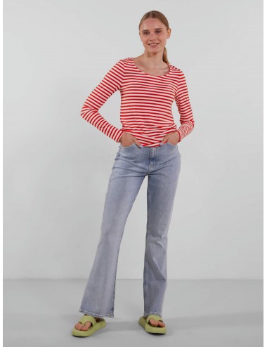 Pckylie top rayas canalé coral