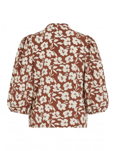 Vihena blusa marrón flores