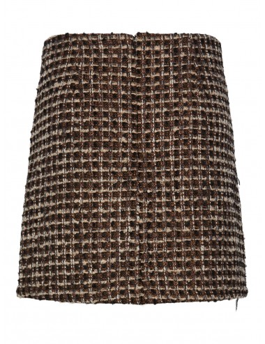 Pcsea falda tweed marrón