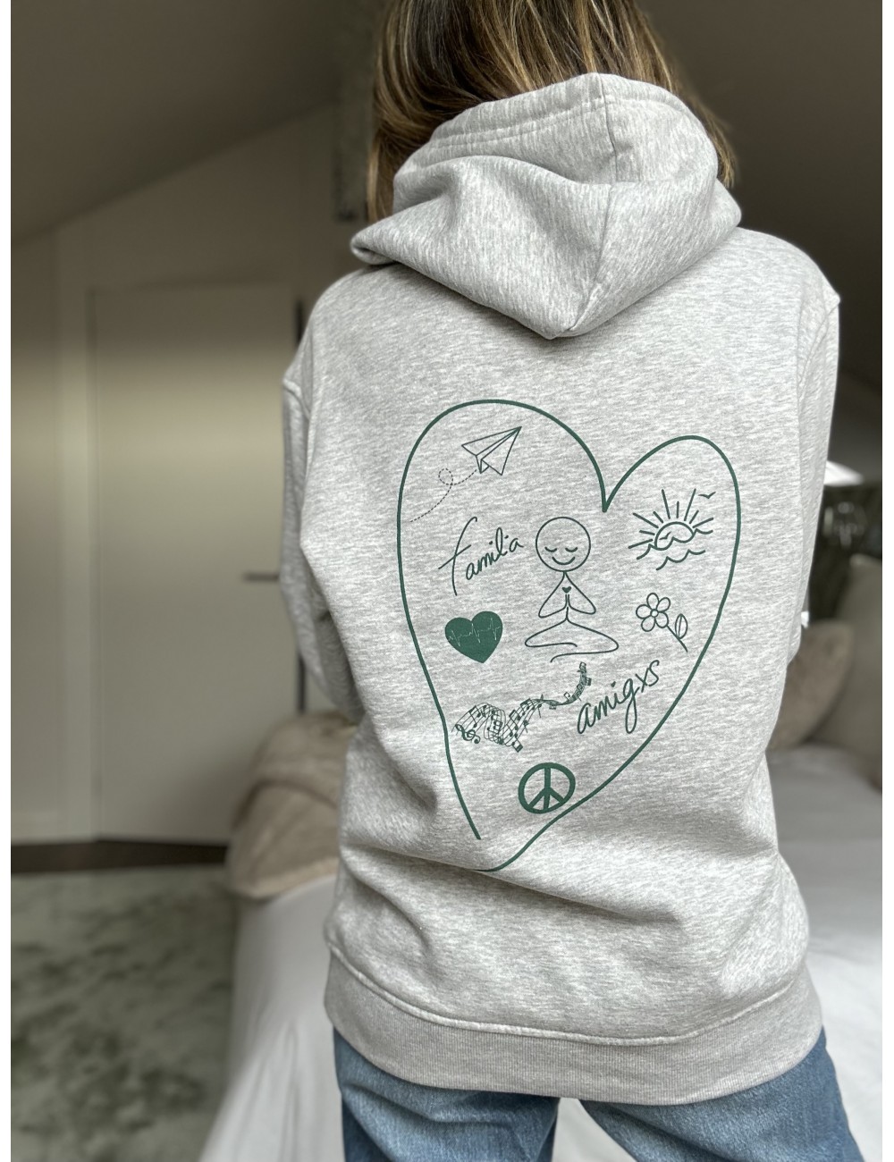 Sudadera discount con corazon