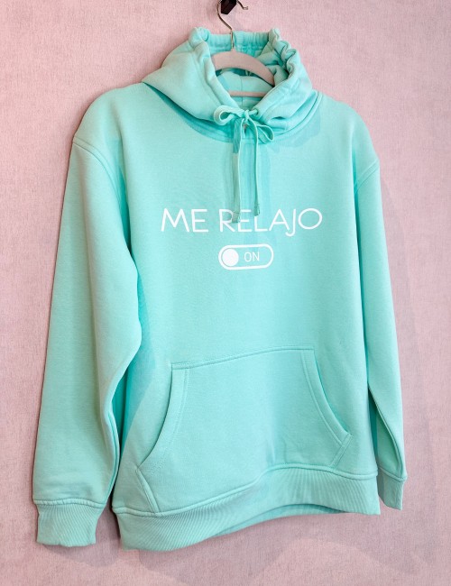 Sudadera ME RELAJO verde agua