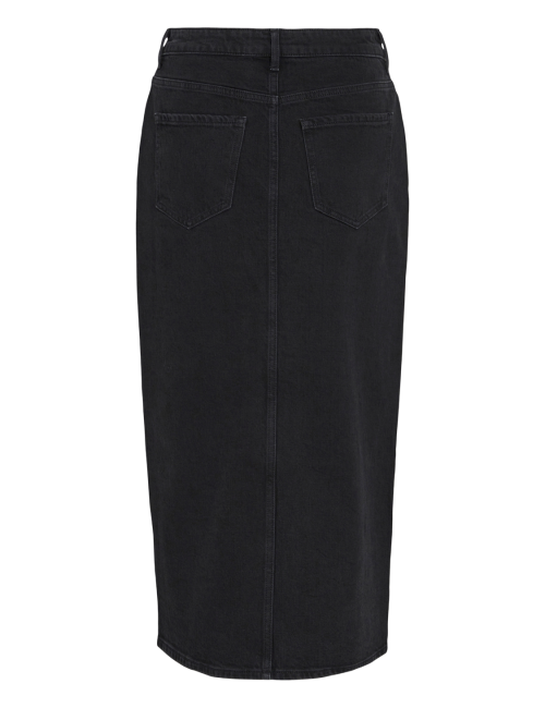 Vijaf falda denim negra midi