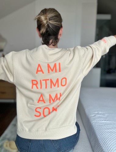 Sudadera a mi ritmo flúor