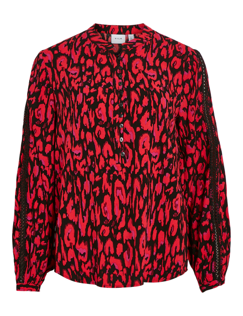 Vizugi blusa animal print roja