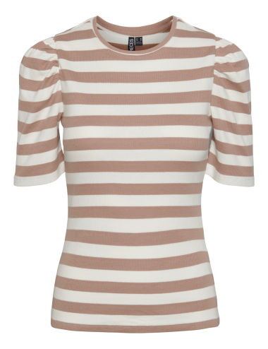 Camiseta rayas beige sale