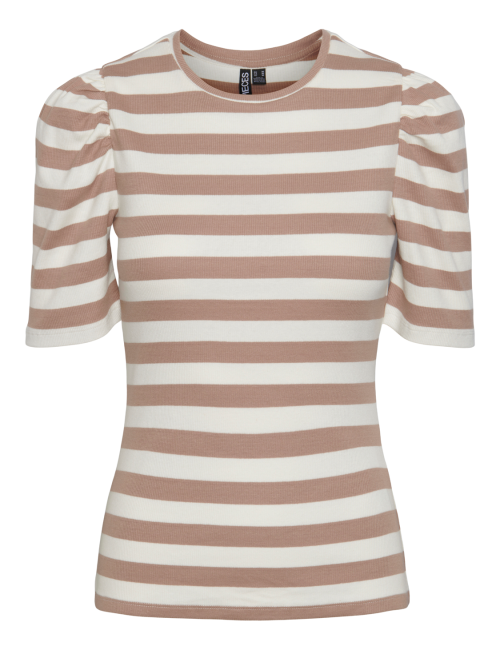 Pcjanna camiseta rayas beige