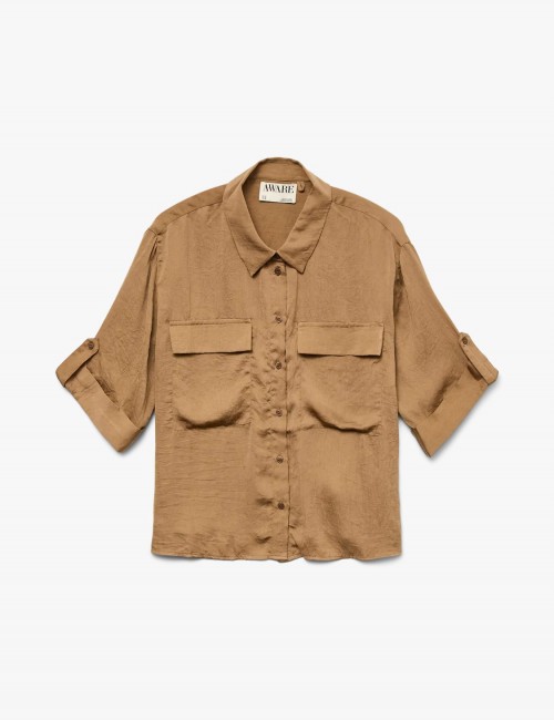 Vmfabiana camisa safari camel