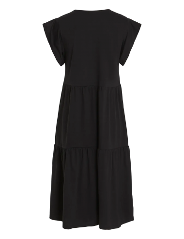 Visummer vestido negro paneles