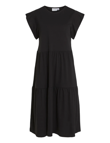 Visummer vestido negro paneles