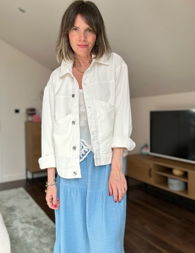 Vipal chaqueta denim blanco