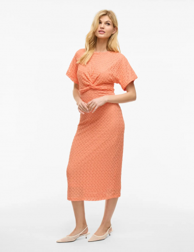 Visolira vestido naranja...