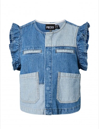 Pcfie chaleco denim