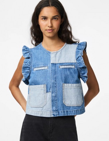 Pcfie chaleco denim