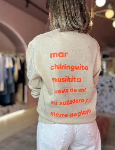 Sudadera de locos beige