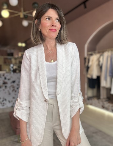 Vmcora blazer punto blanca