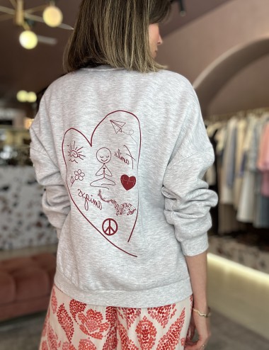 Sudadera corazón contento...