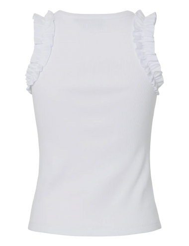 Pctubana top blanco volante