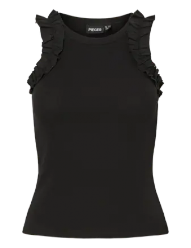 Pctubana top negro volante