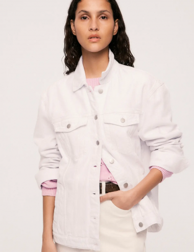 Vimey cazadora denim blanca