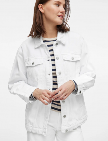 Vimey cazadora denim blanca