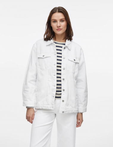 Vimey cazadora denim blanca