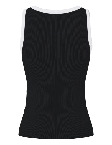Pcmay tank top negro ribete