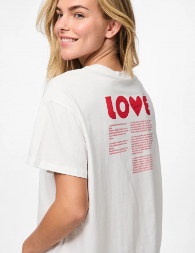 Pcjindle camiseta blanca LOVE