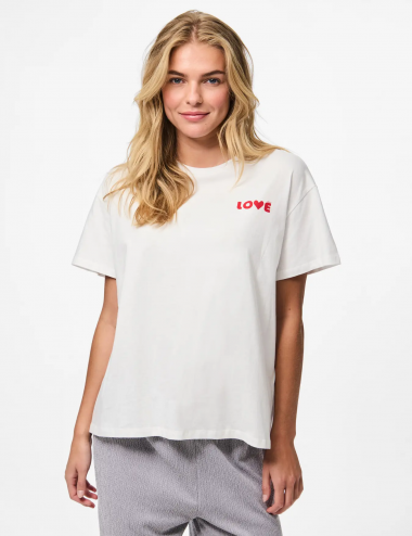 Pcjindle camiseta blanca LOVE