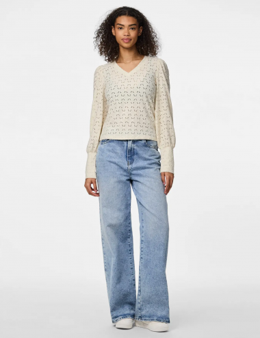 Pcchristy top crema calado