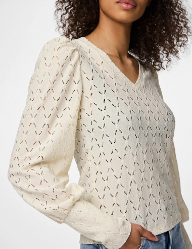 Pcchristy top crema calado