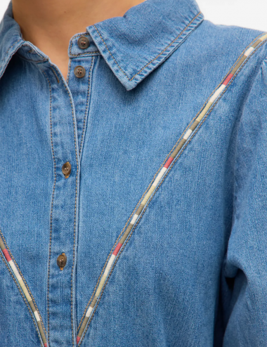 Vmtolla camisa denim bordado