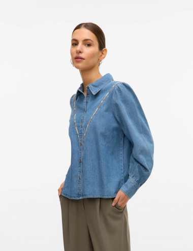 Vmtolla camisa denim bordado