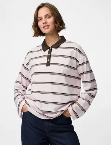 Pcsadie polo rayas rosa