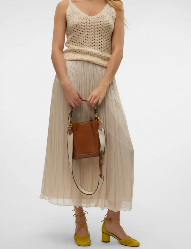 Vmvips falda fluida beige...