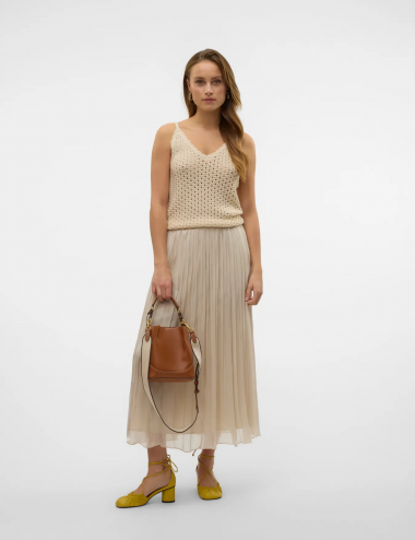 Vmvips falda fluida beige...