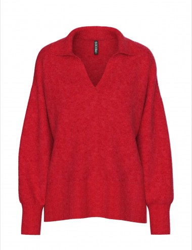 Pcmalou jersey polo rojo