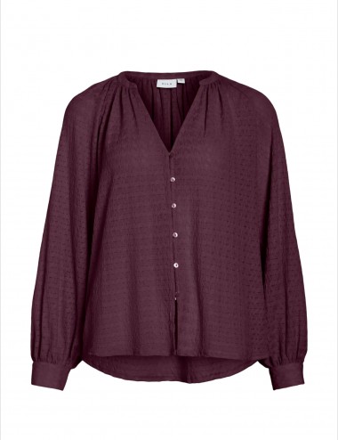Vibabera blusa burdeos