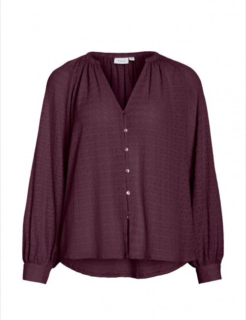 Vibabera blusa burdeos