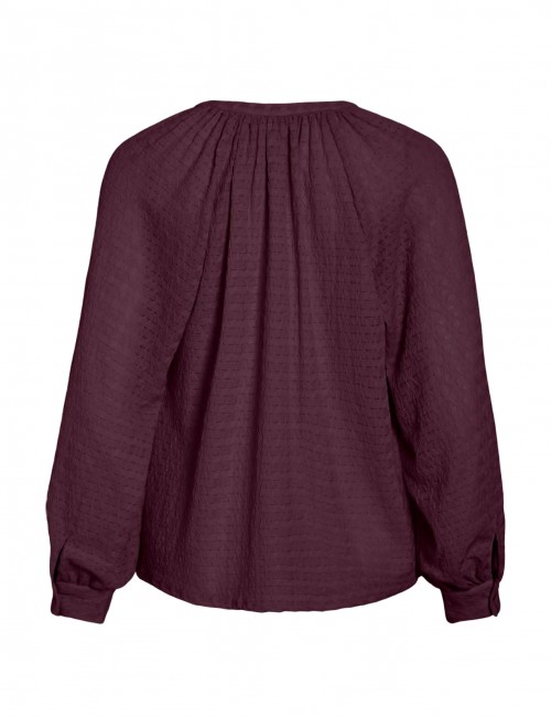 Vibabera blusa burdeos