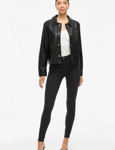 Vihellium chaqueta efecto piel