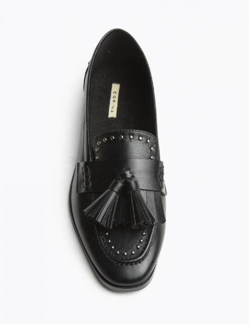 Mocasín tachuelas negro
