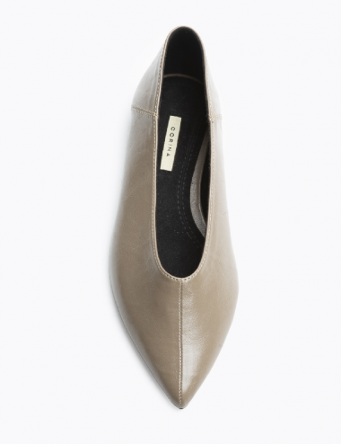 Bailarina taupe costura