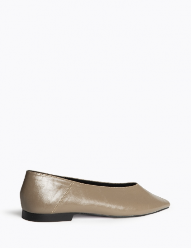 Bailarina taupe costura