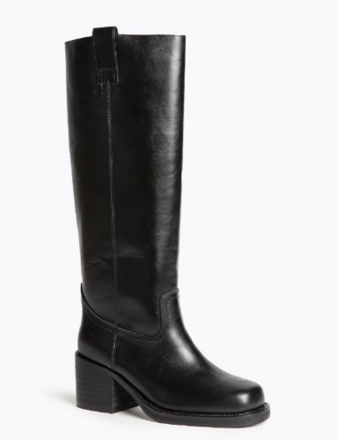 Bota biker alta negro