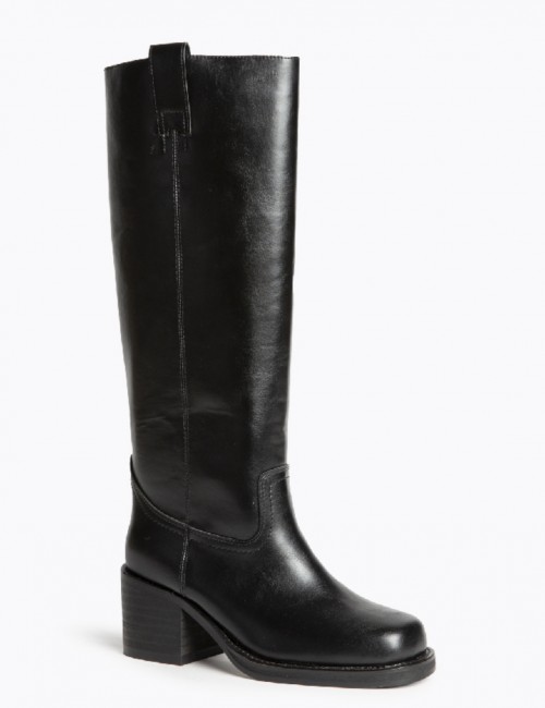 Bota biker alta negro
