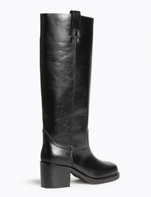 Bota biker alta negro