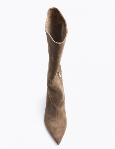 Bota tacón mini camel