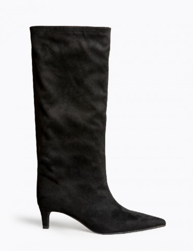 Bota tacón mini negro